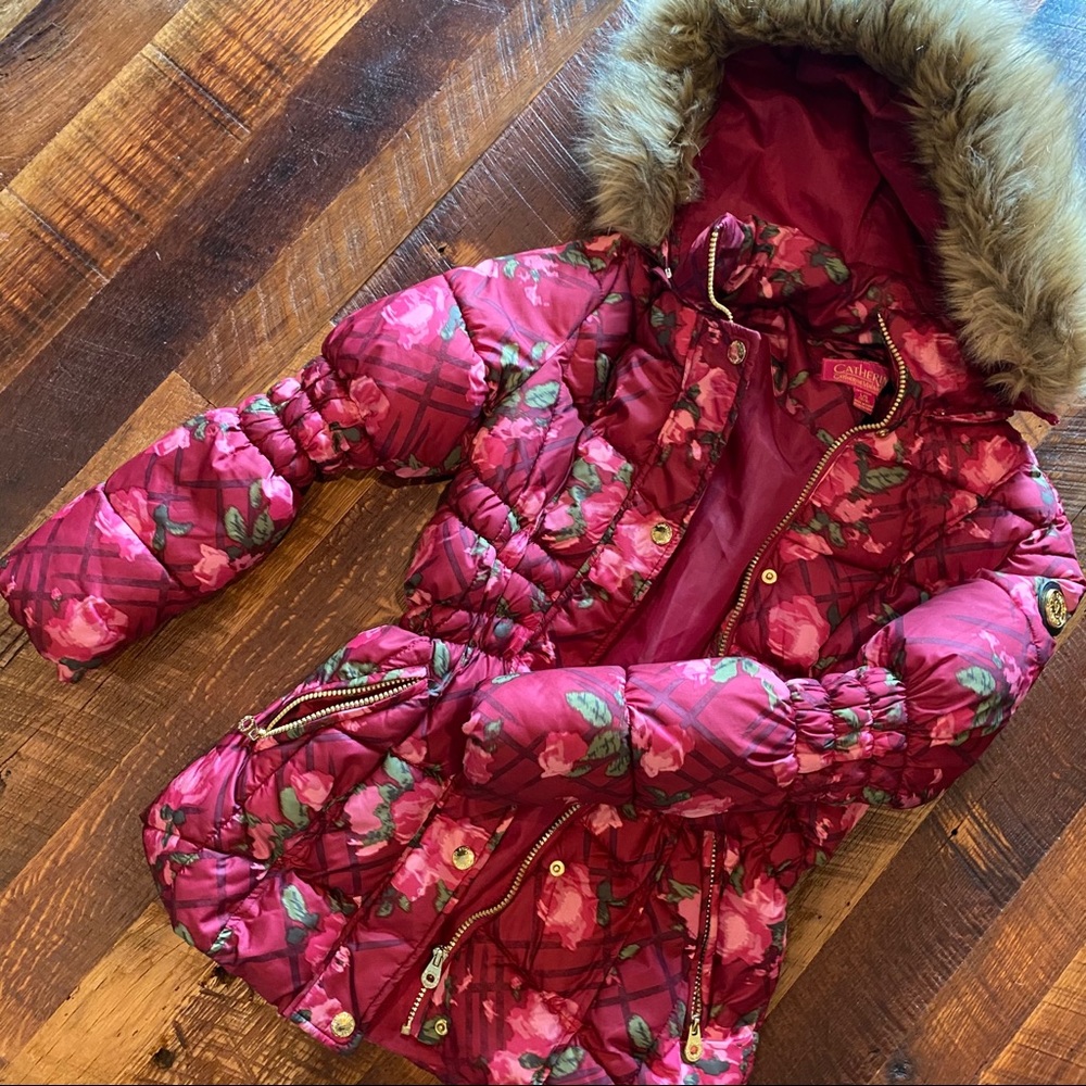 🌺Gorgeous Floral Puff Jacket Catherine Malandrino